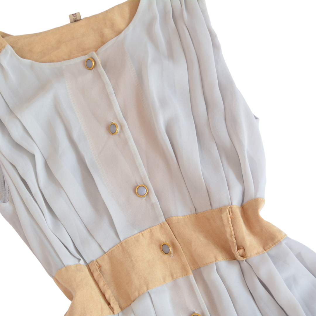 Vestido vintage largo con botones