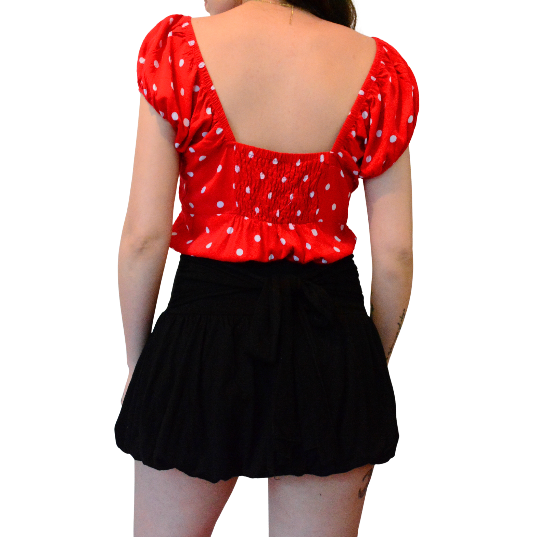Blusa roja polka dots