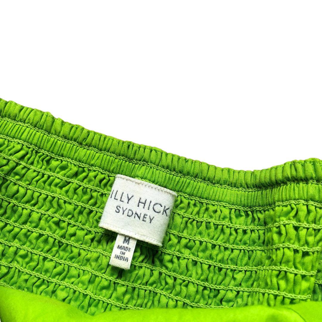 Vestido verde con rosas