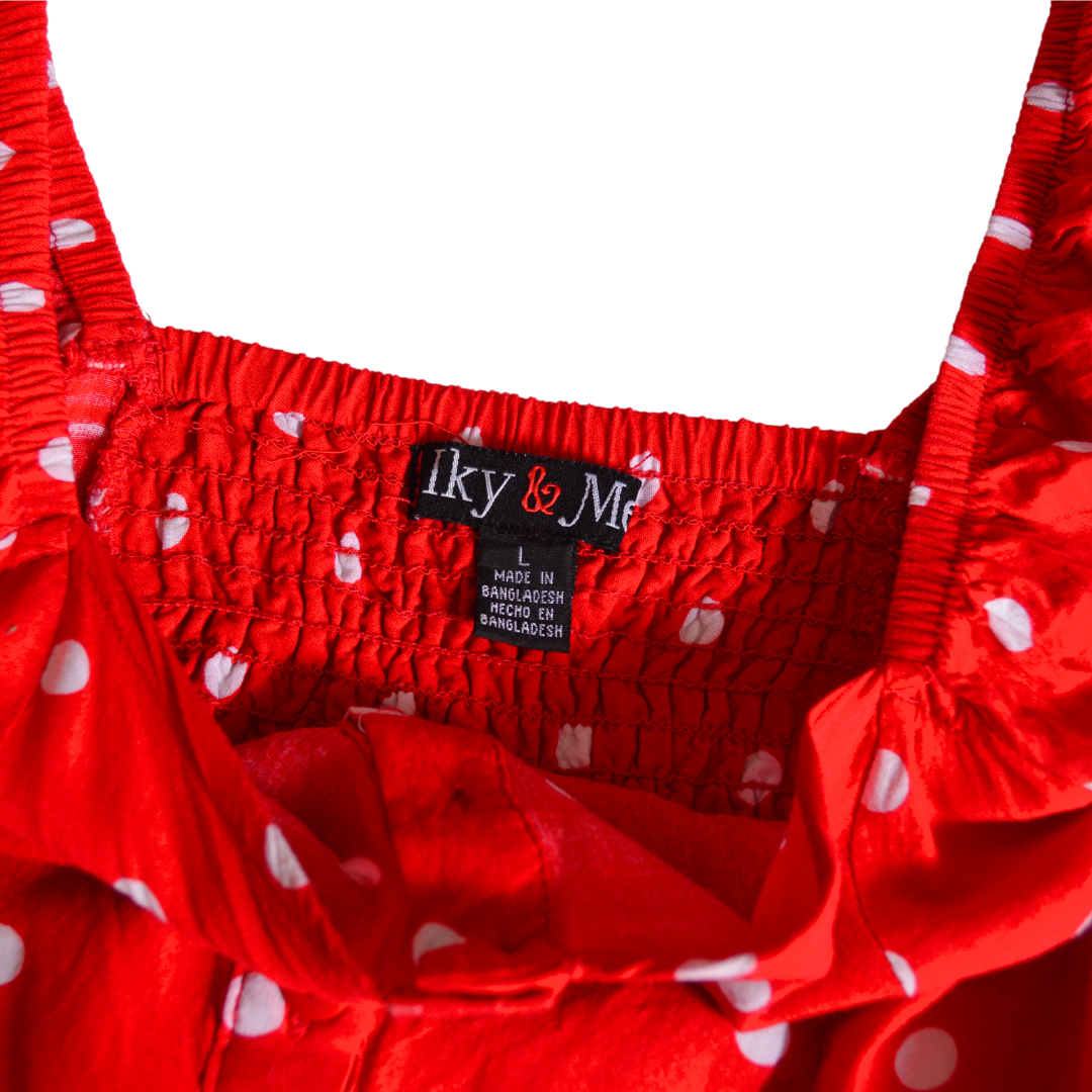 Blusa roja polka dots