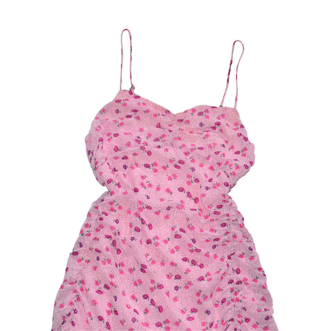 Vestido rosa floral
