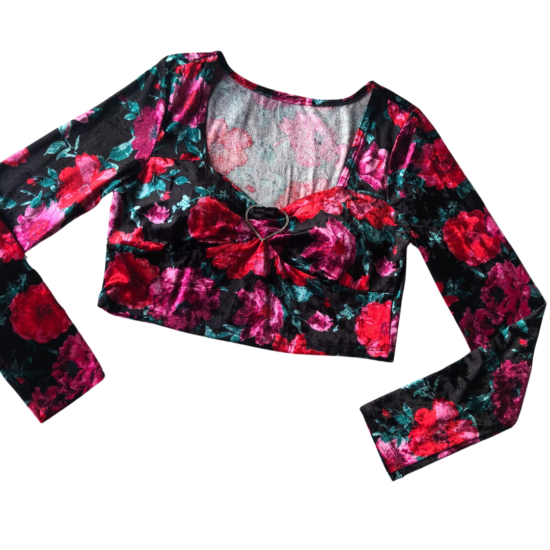 Top velvet rosas