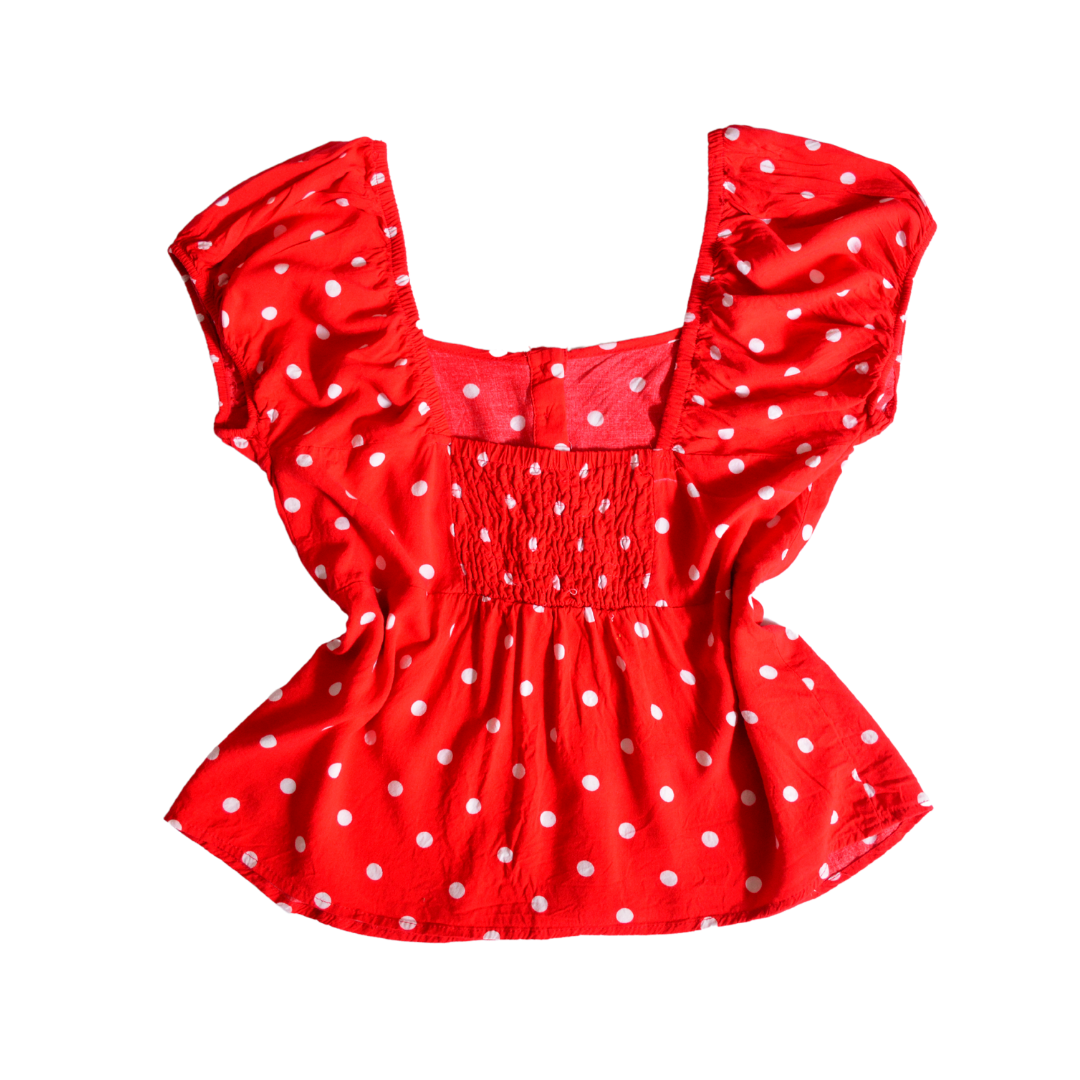 Blusa roja polka dots