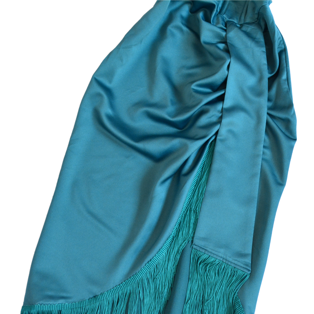 Vestido satinado con corset