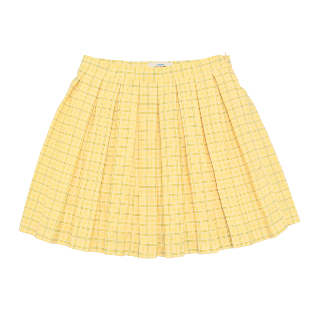 Falda plisada amarillo baby plaid