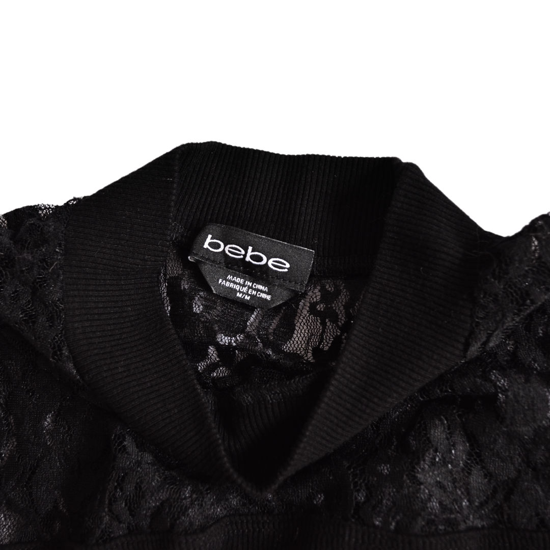 Blusa Bebe negra con encaje
