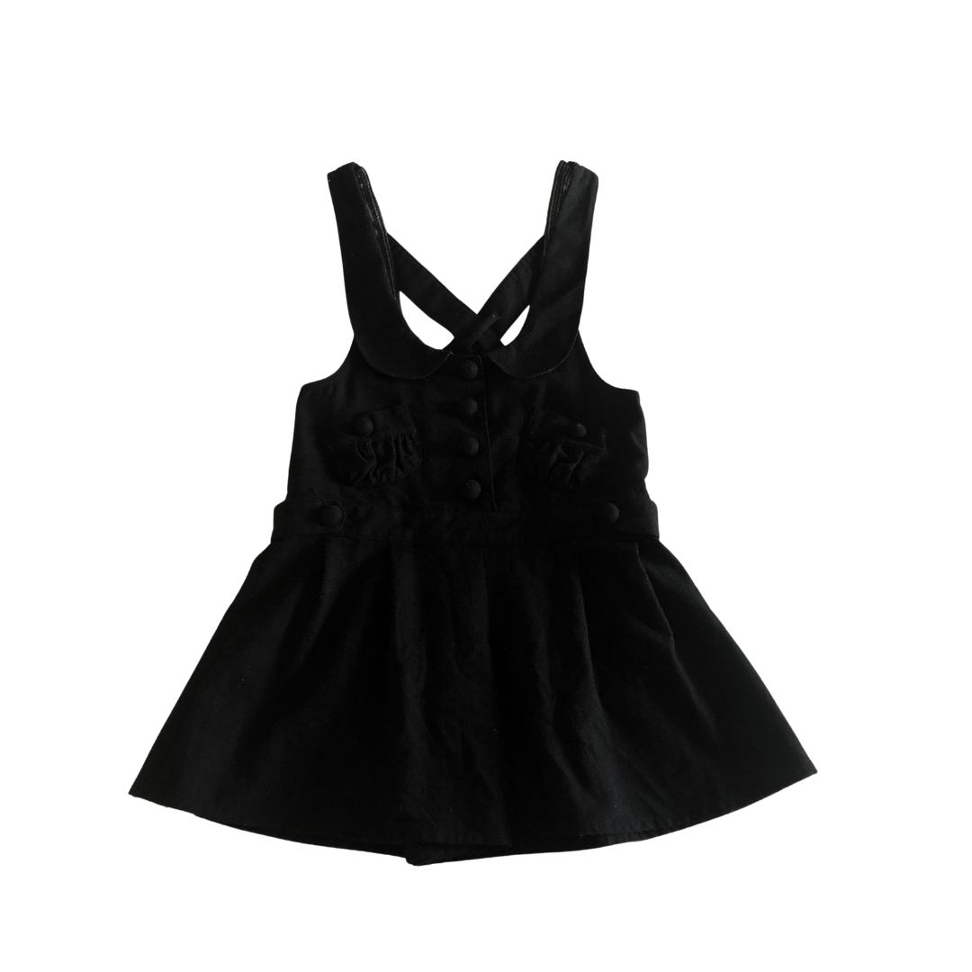 Jumper negro de lana 90s
