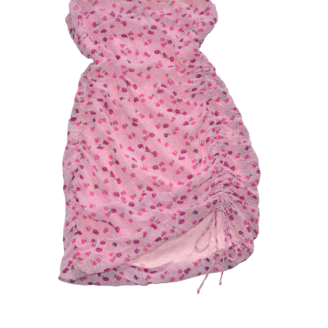 Vestido rosa floral