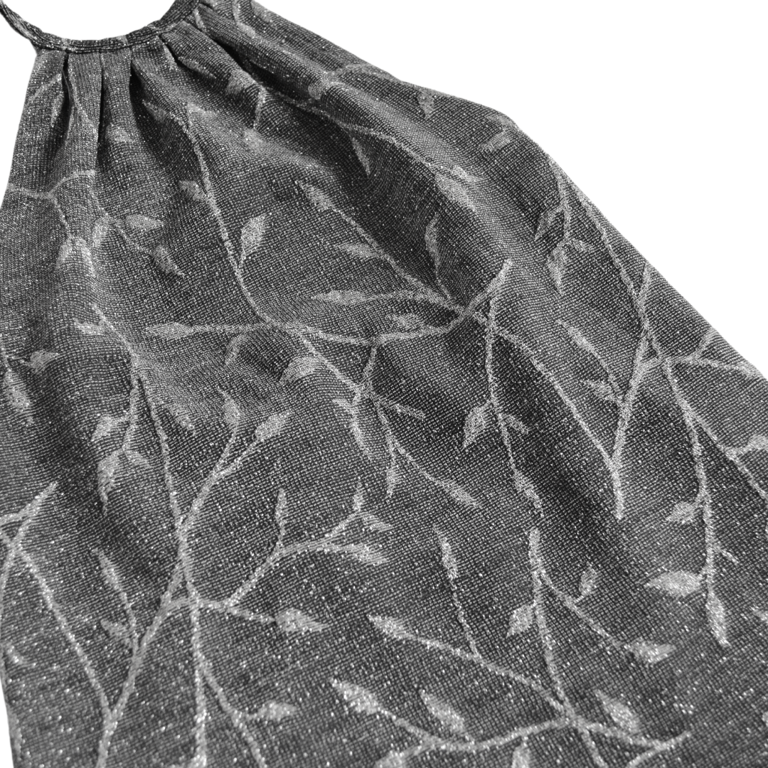 Blusa sparkles con figuritas de hojas