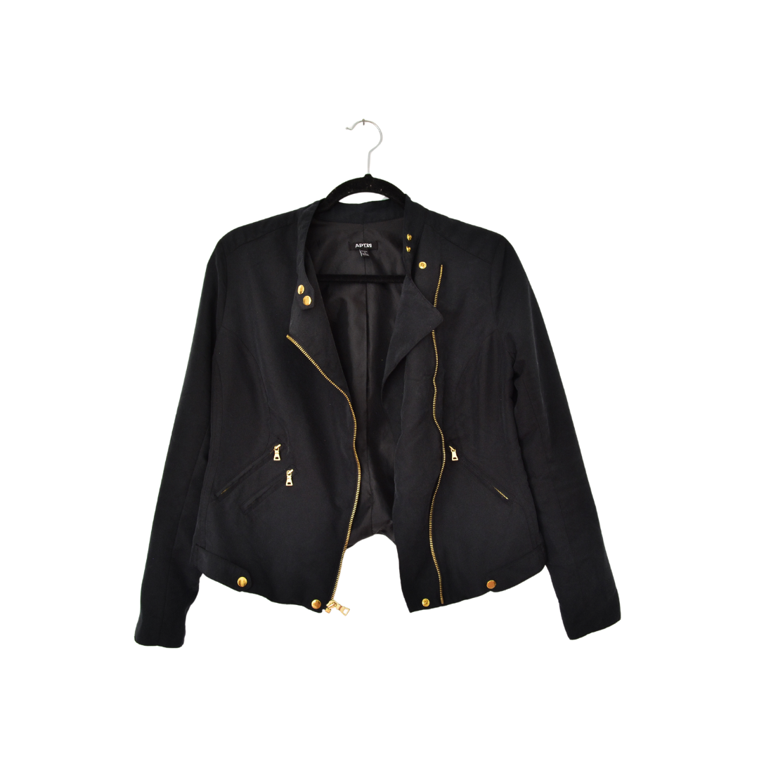 Chamarra negra biker