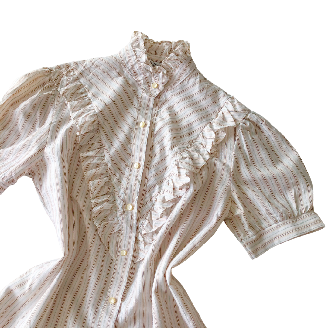 Blusa 80s vintage ruffles