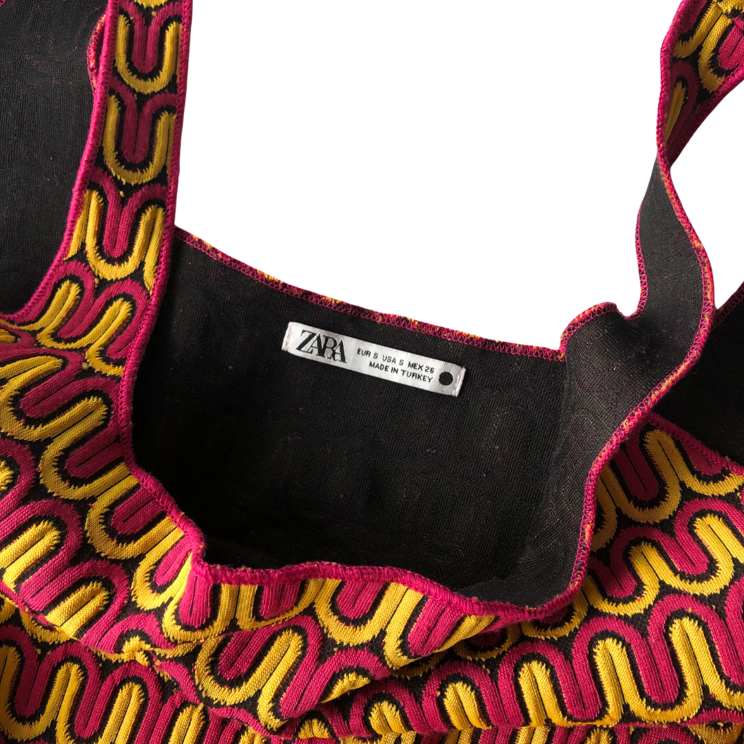 Vestido groovy retro multicolor