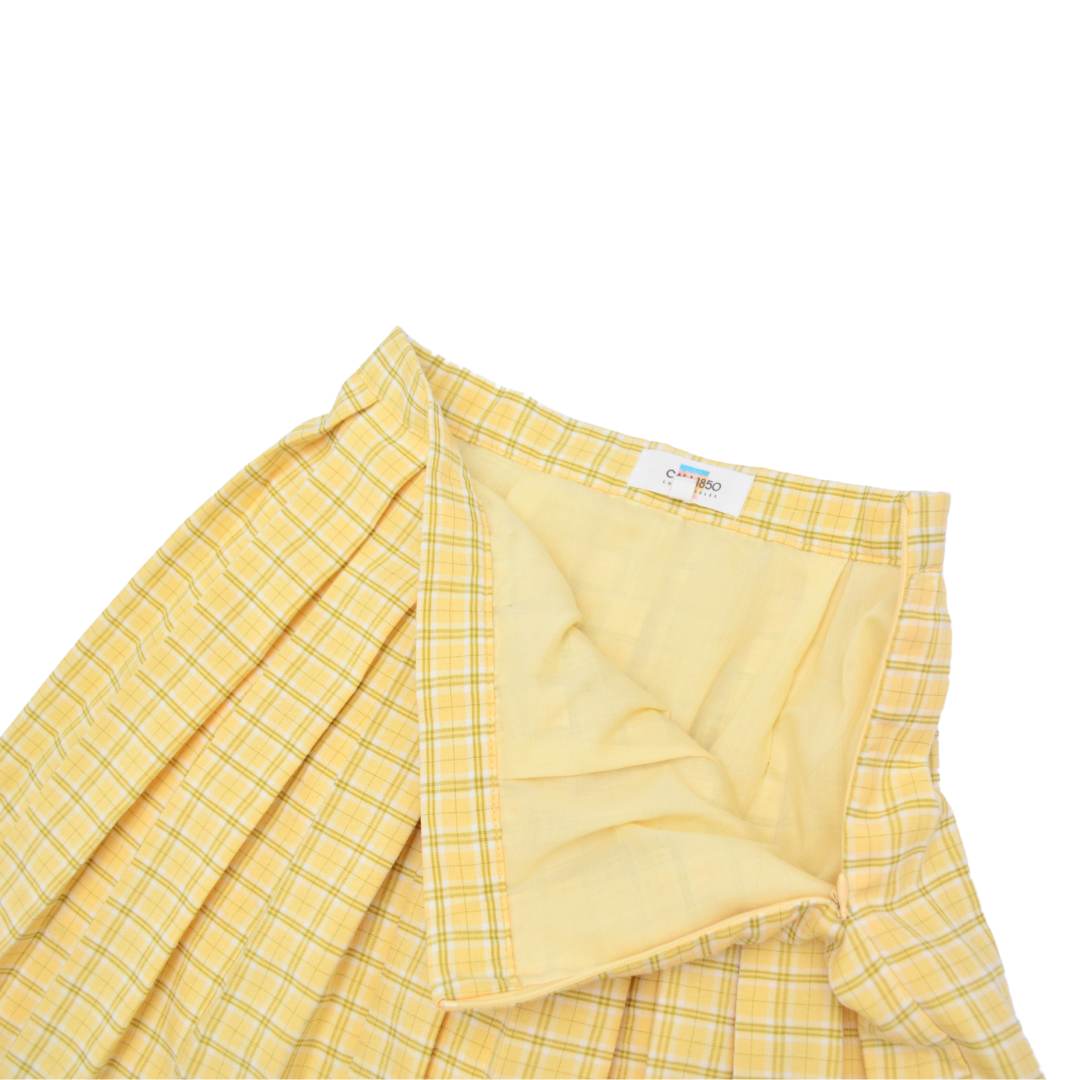 Falda plisada amarillo baby plaid