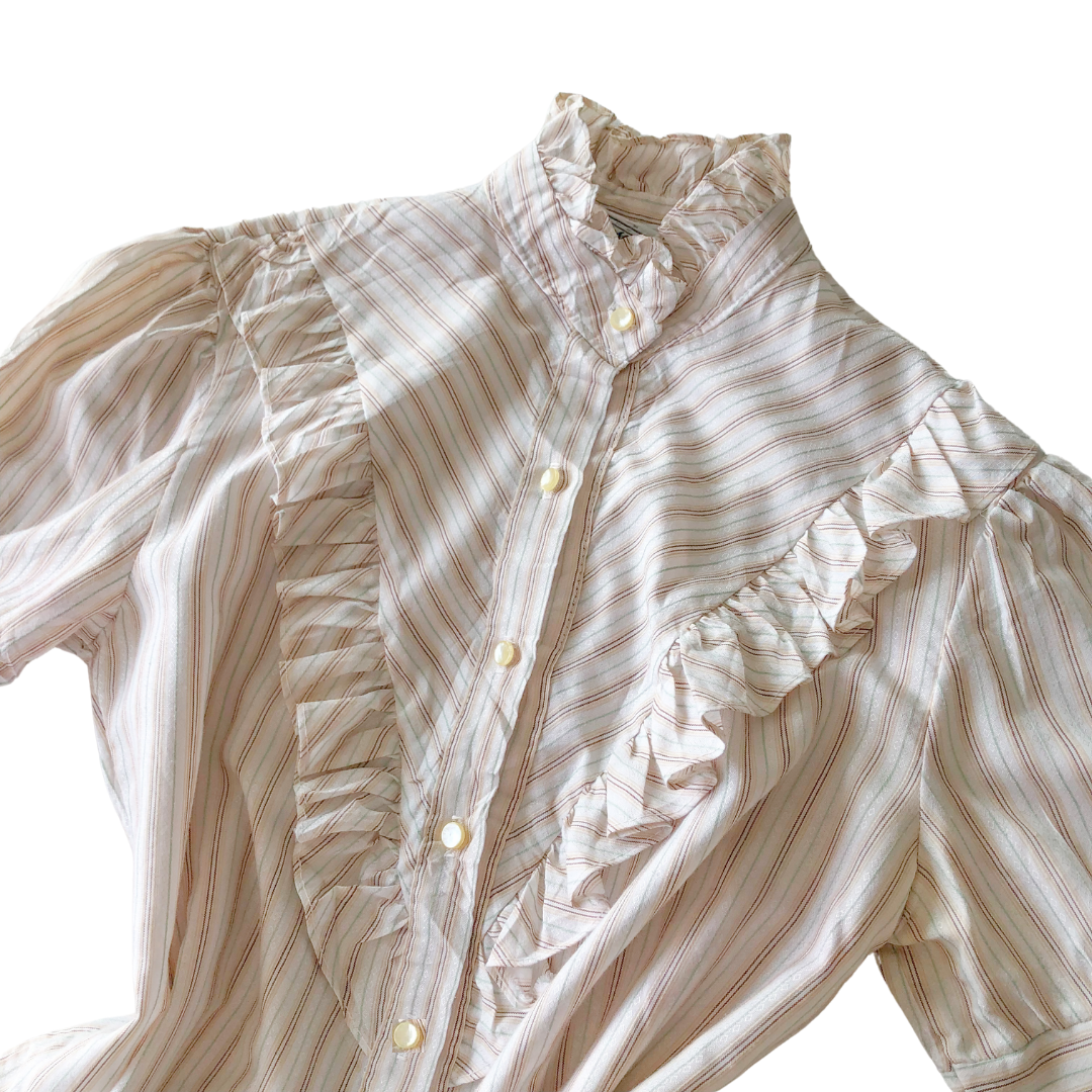 Blusa 80s vintage ruffles