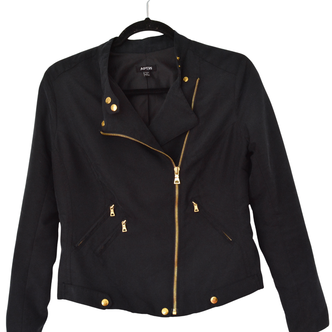 Chamarra negra biker