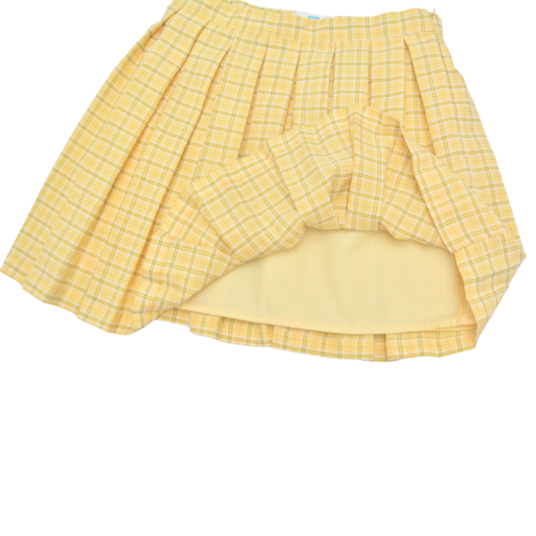 Falda plisada amarillo baby plaid