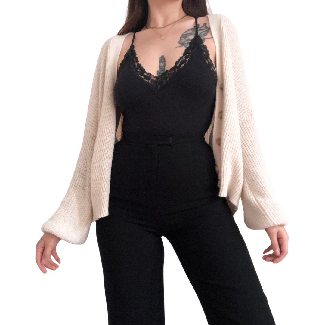 Sweater cardigan knit