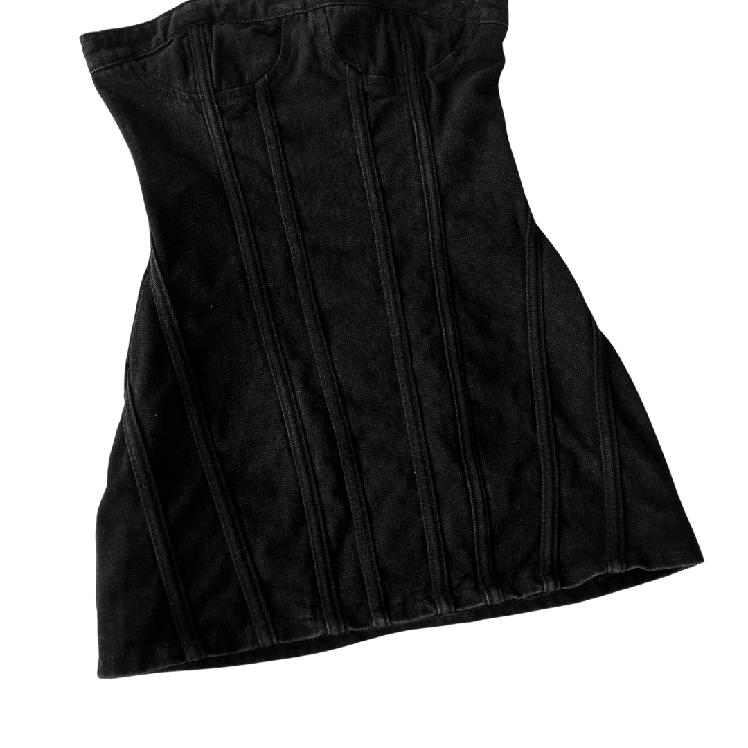 Vestido negro denim