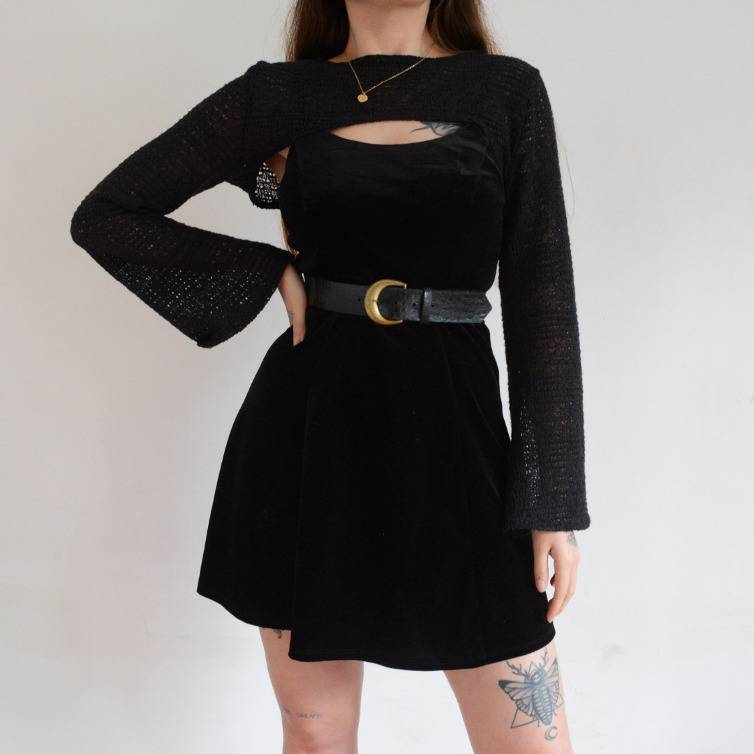 Vestido negro de terciopelo