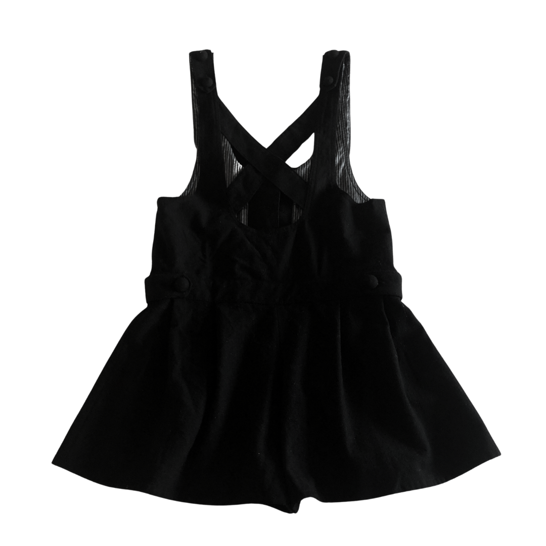 Jumper negro de lana 90s