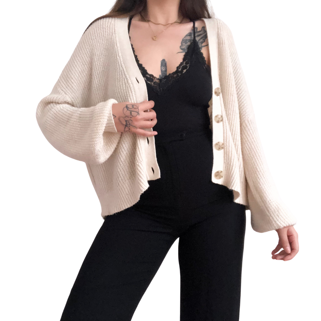 Sweater cardigan knit