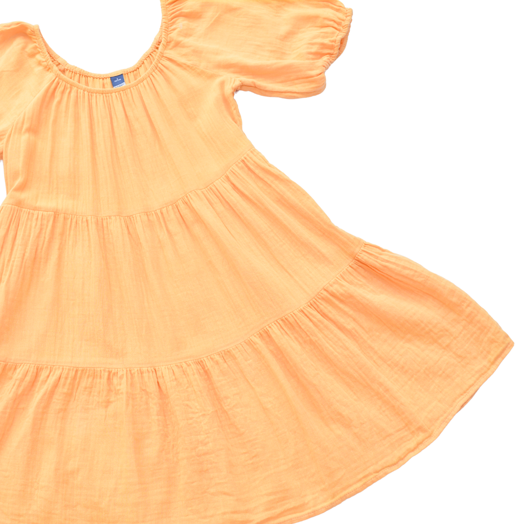 Vestido melón popelina