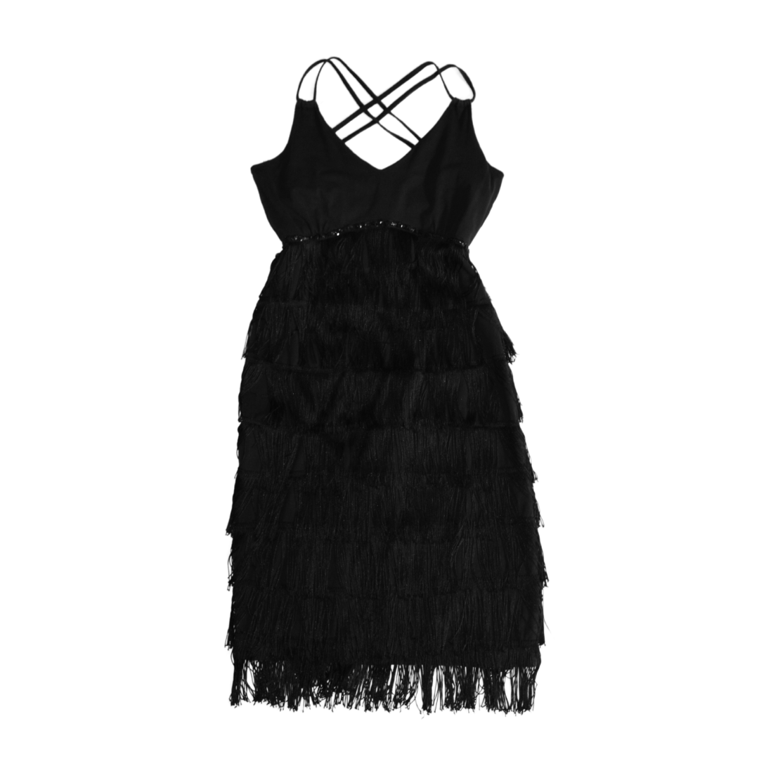 Vestido negro flapper