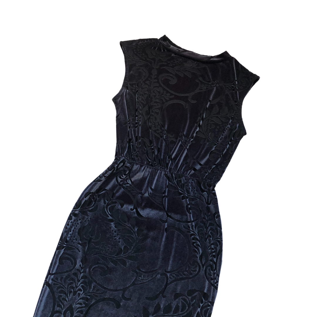 Vestido velvet texturizado