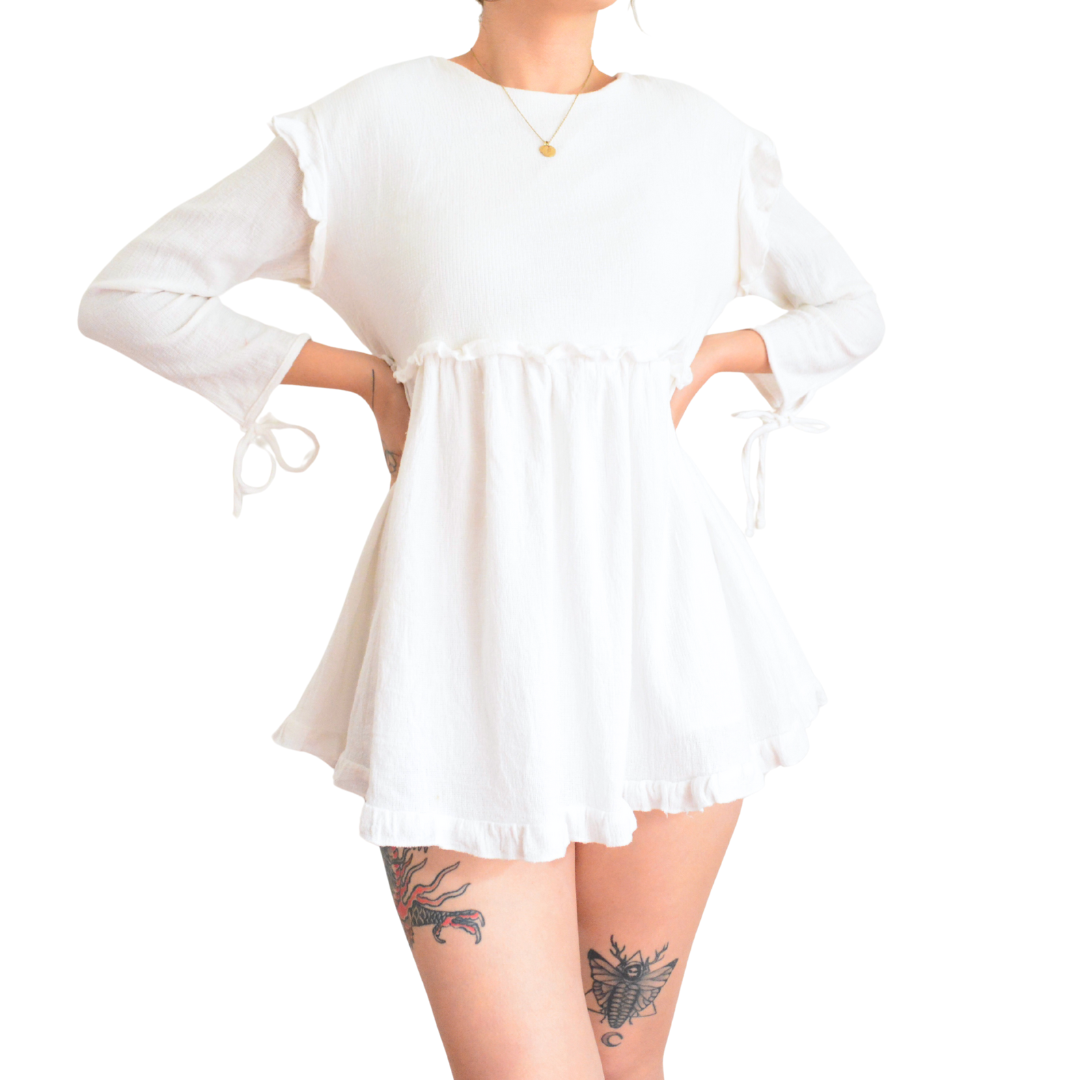Vestido blanco babydoll