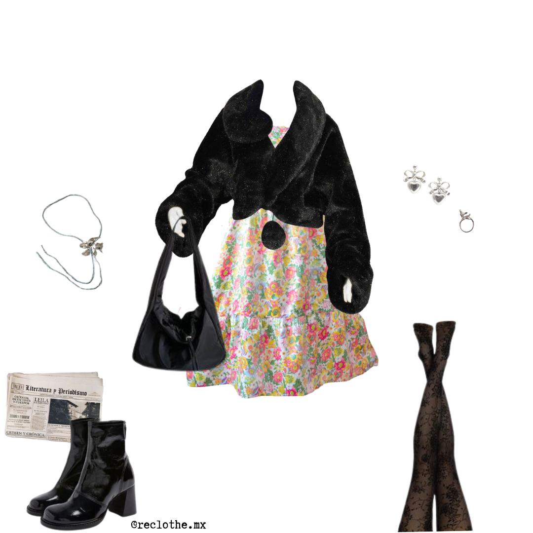 Vestido de flores con bolsas