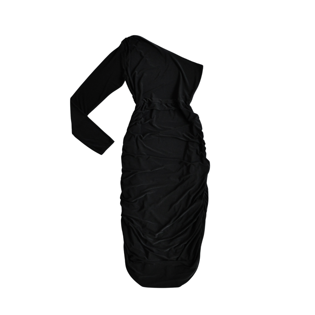Vestido negro one shoulder