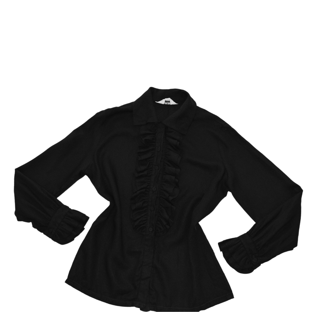 Blusa negra victoriana
