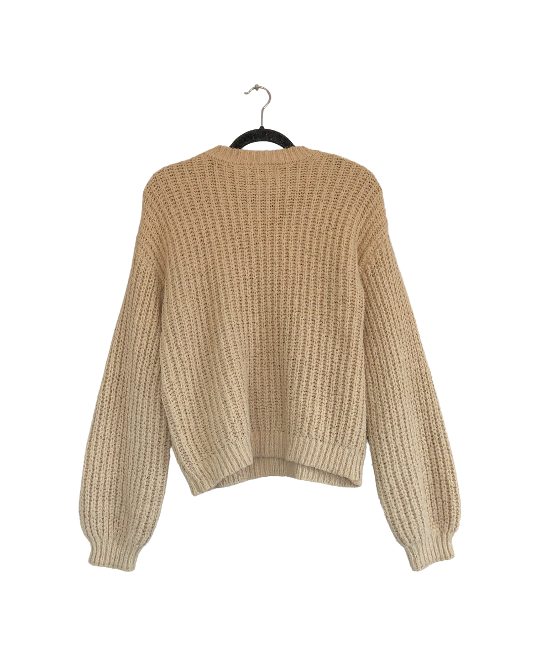 Suéter knit grueso beige vainilla