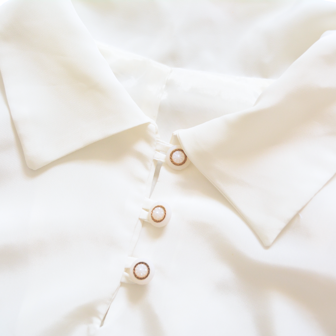 Vestido blanco perla vintage