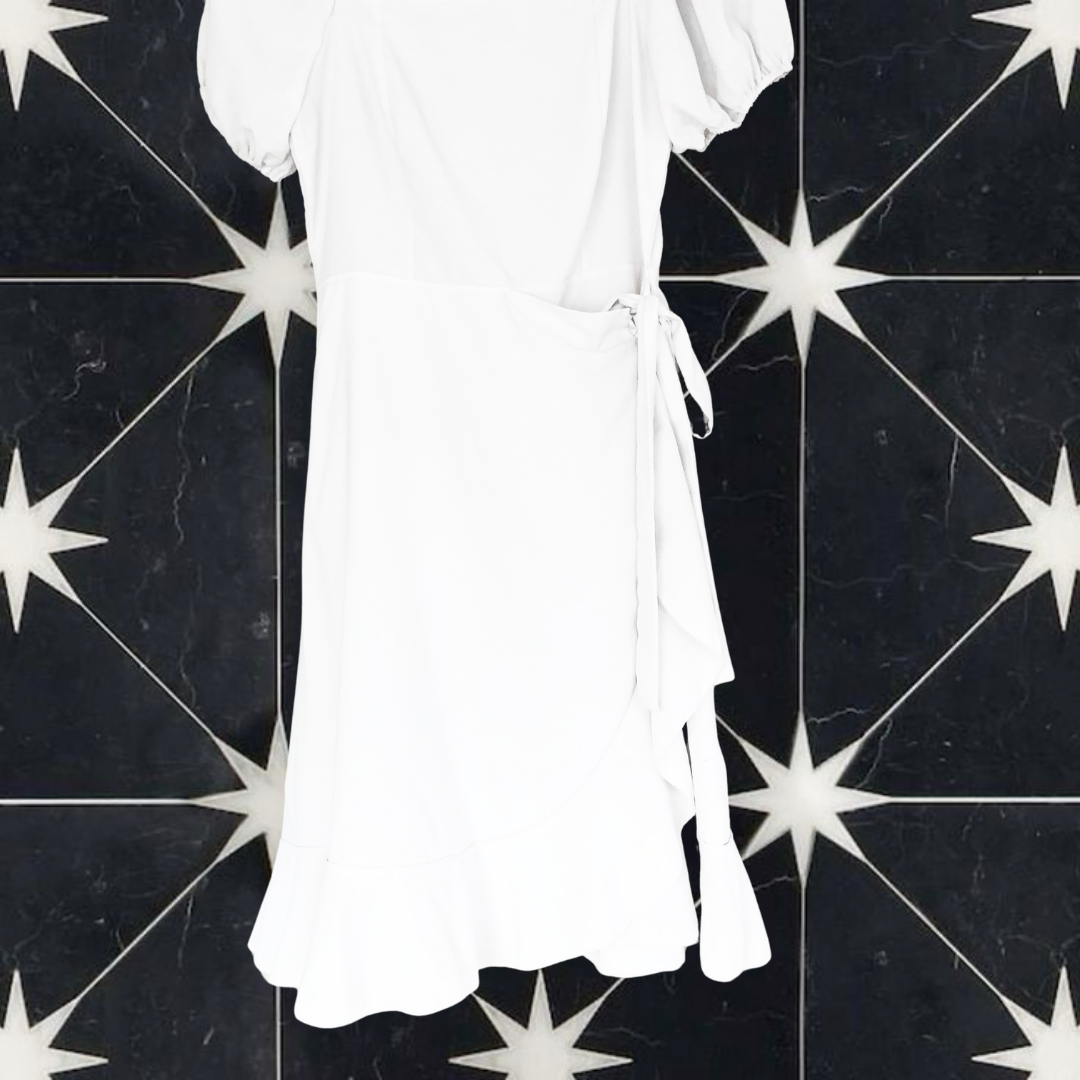 Vestido blanco envolvente