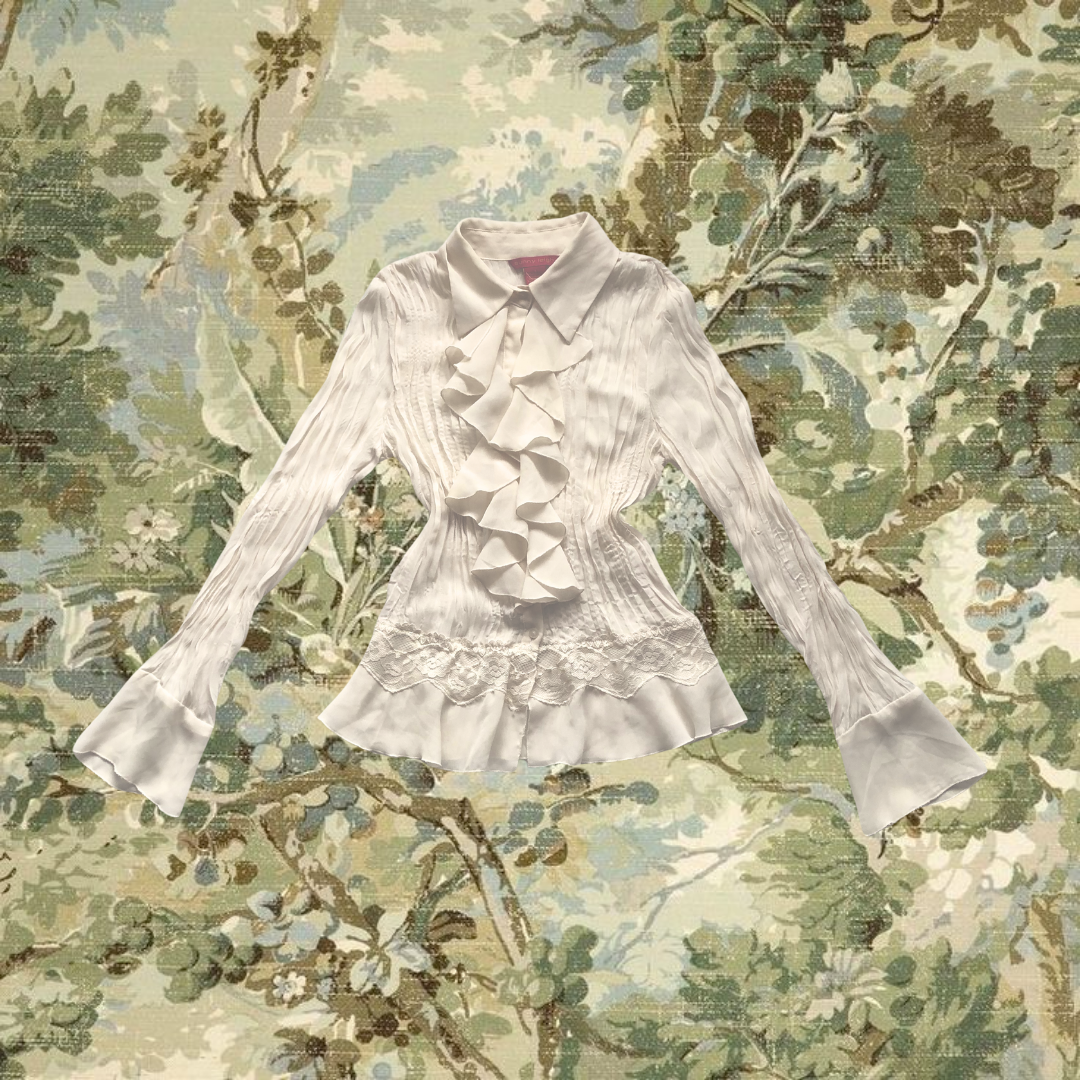 Blusa beige ruffles