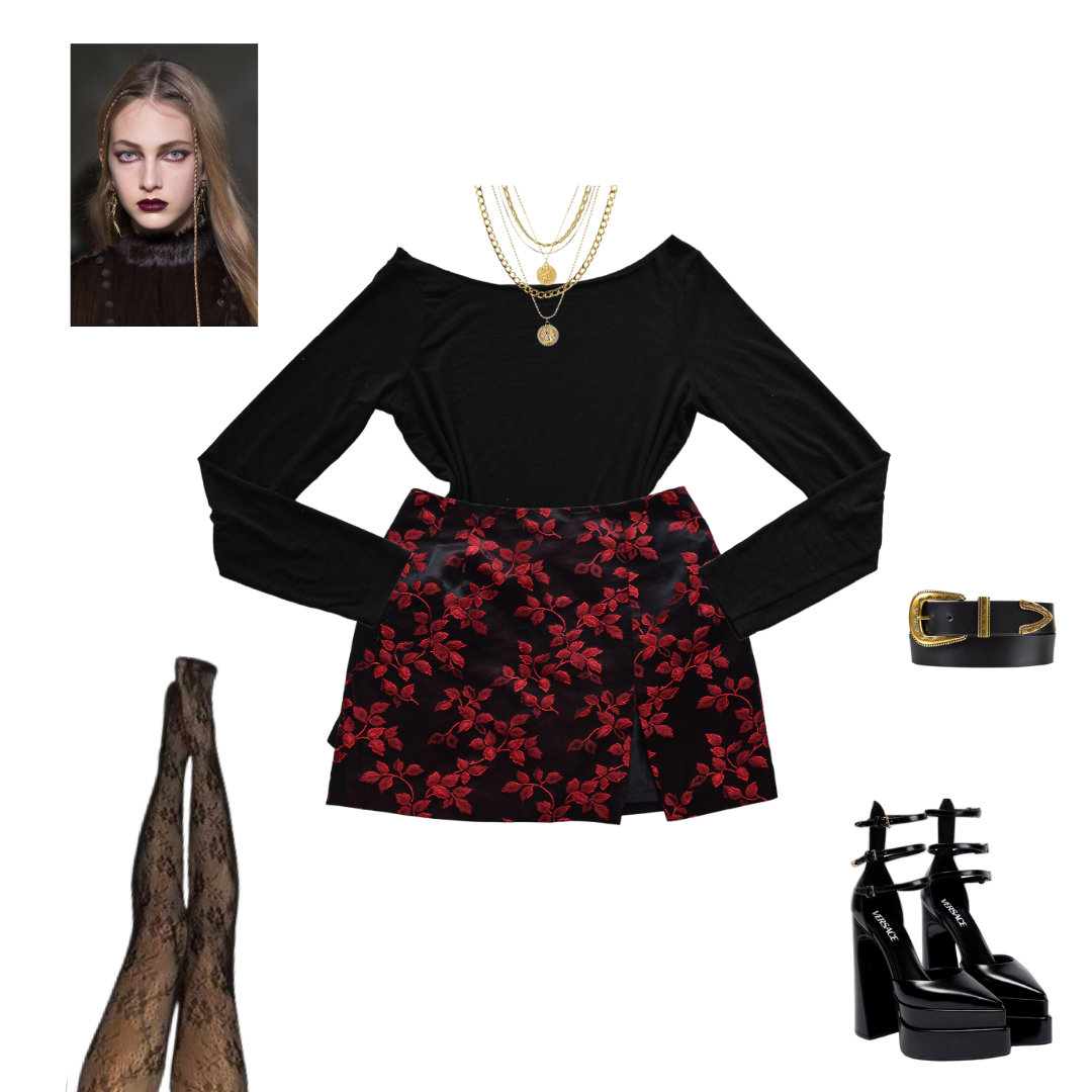 Blusa negra cuello ovalado