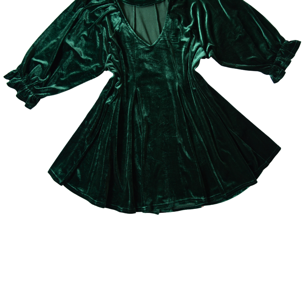 Vestido verde de terciopelo