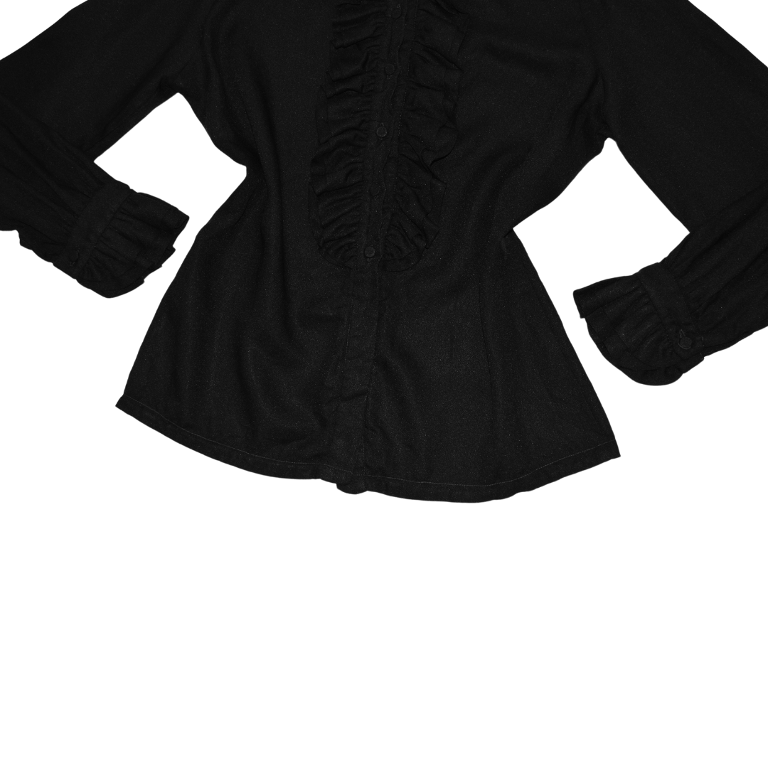 Blusa negra victoriana