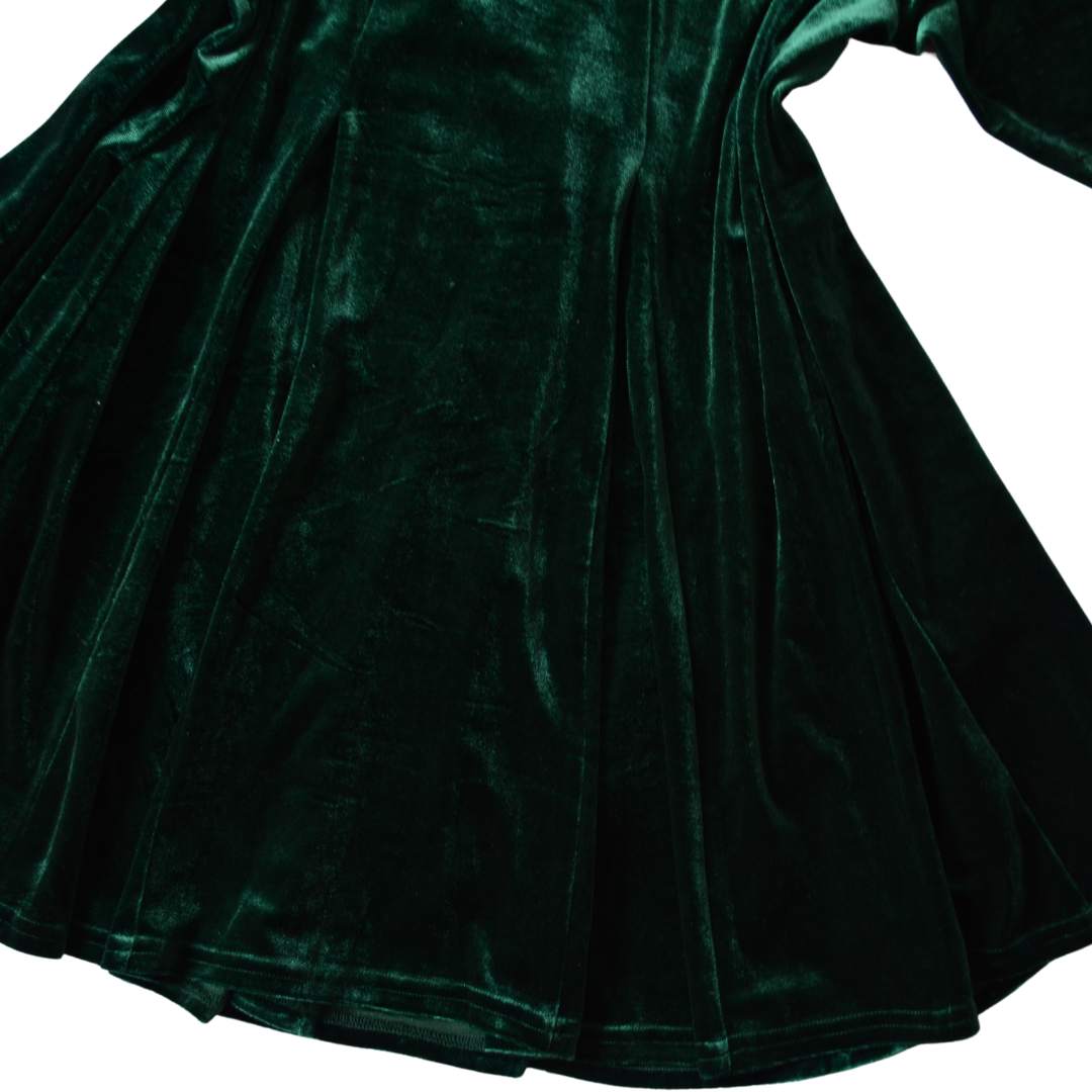 Vestido verde de terciopelo