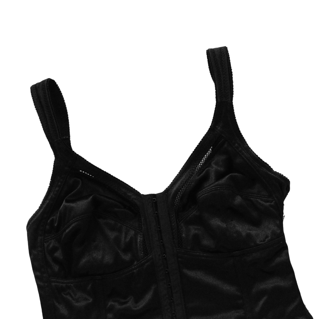 Top bustier negro satin