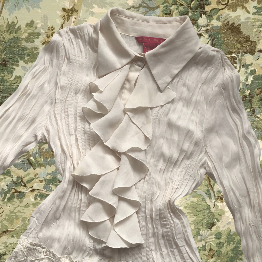 Blusa beige ruffles