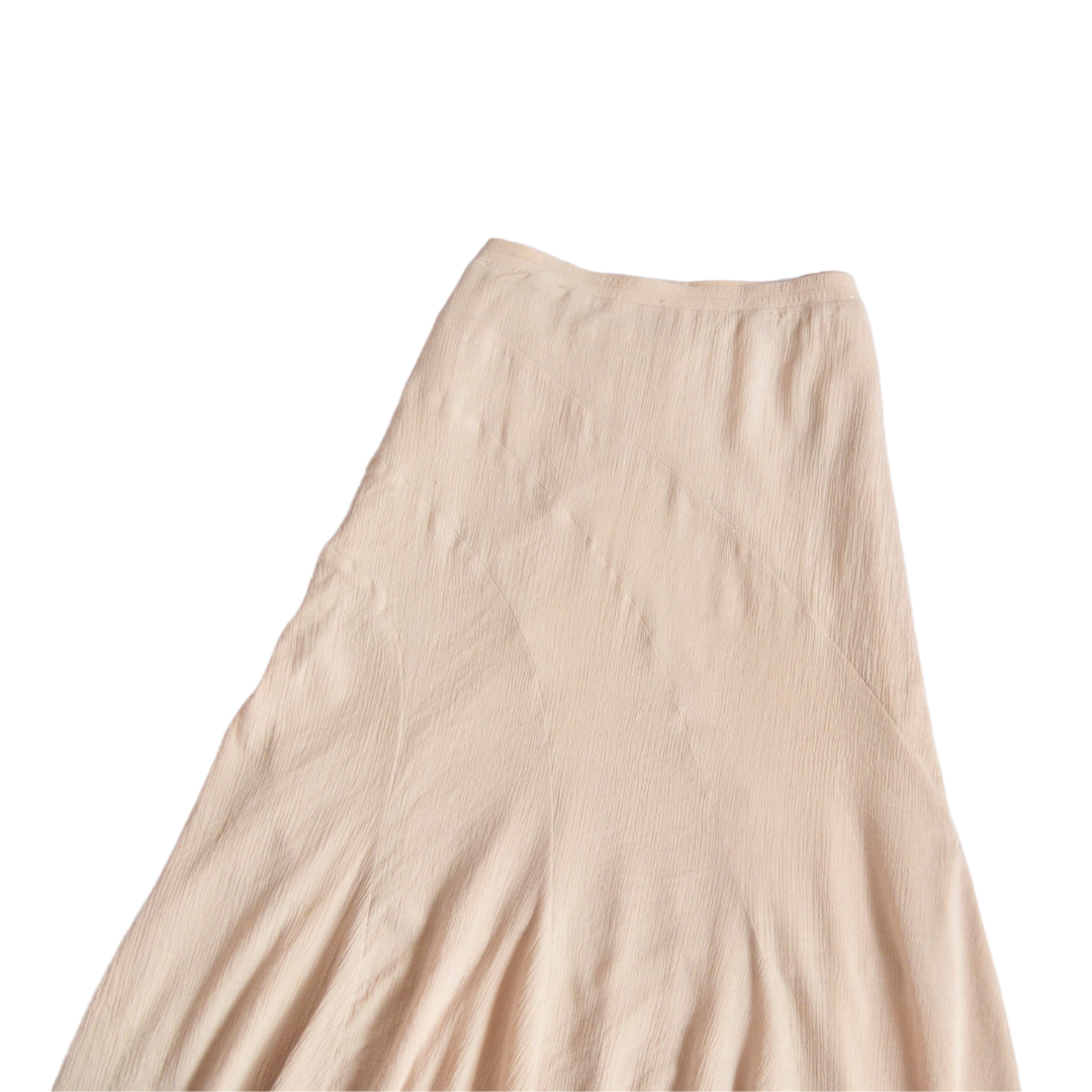 Falda larga beige