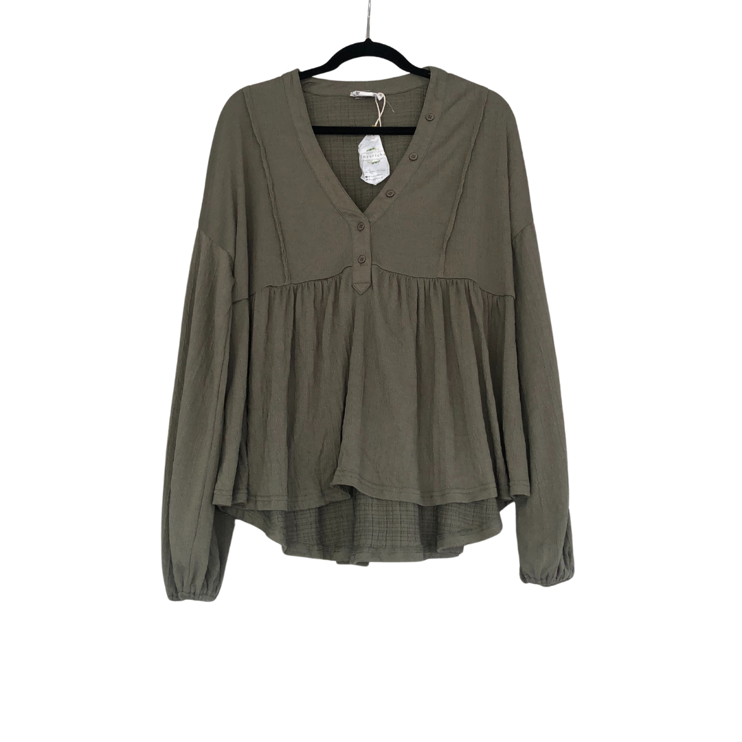 Blusa verde olivo suelta