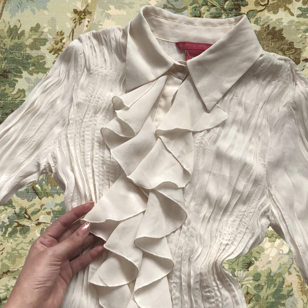 Blusa beige ruffles