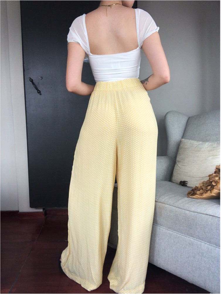 Pantalón amarillo polka dots