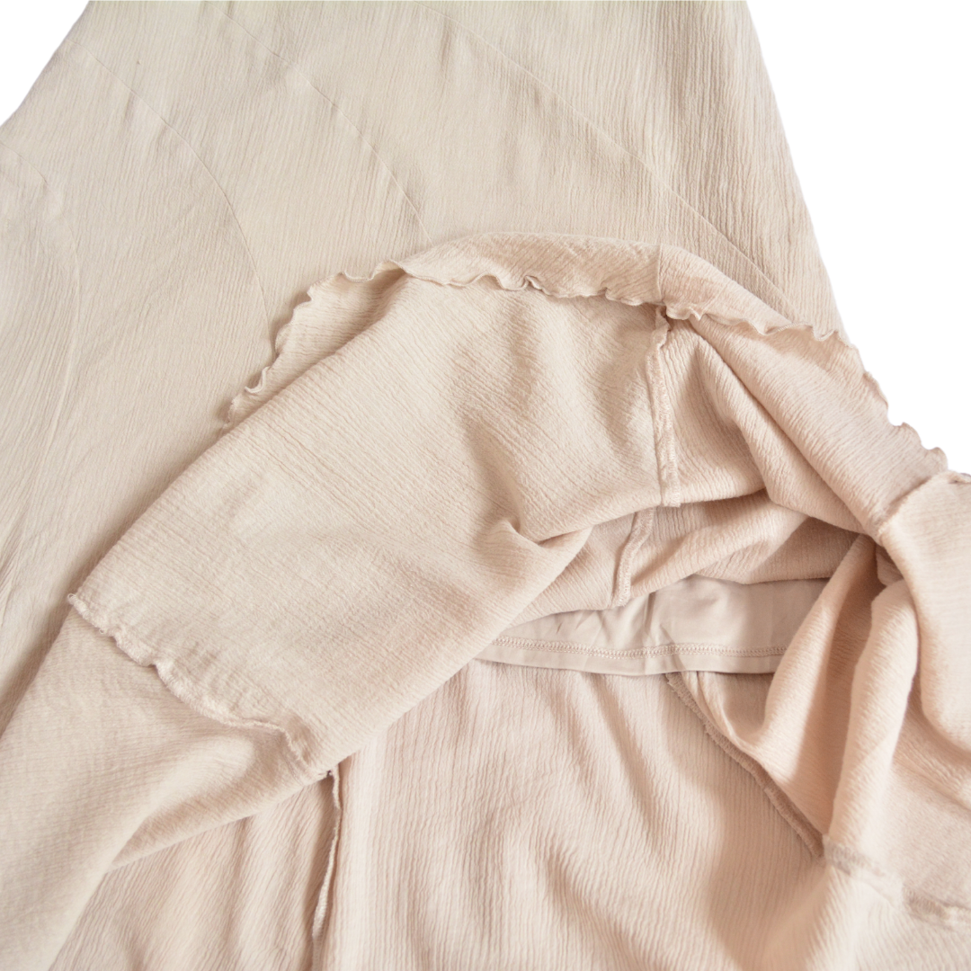 Falda larga beige