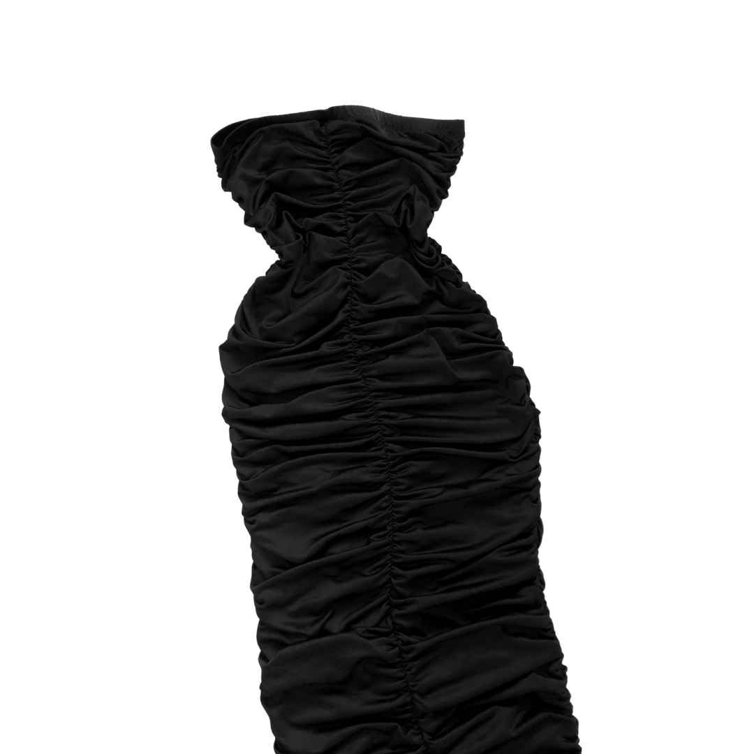 Vestido negro drappeado