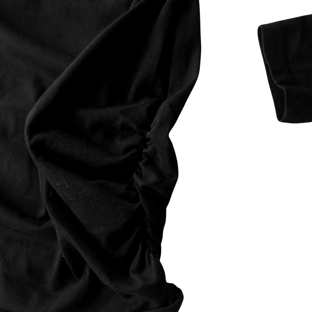 Vestido negro manga larga
