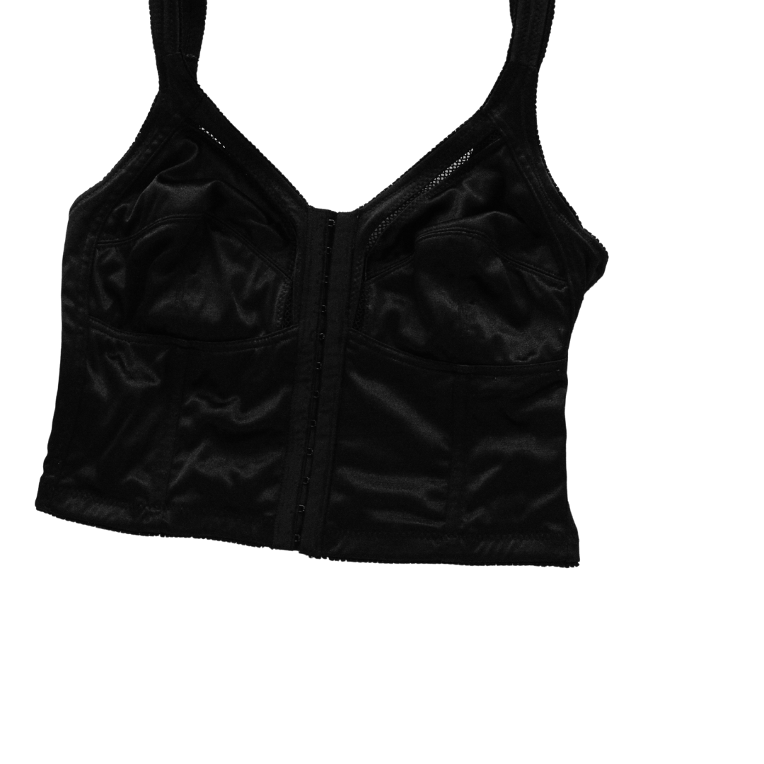 Top bustier negro satin